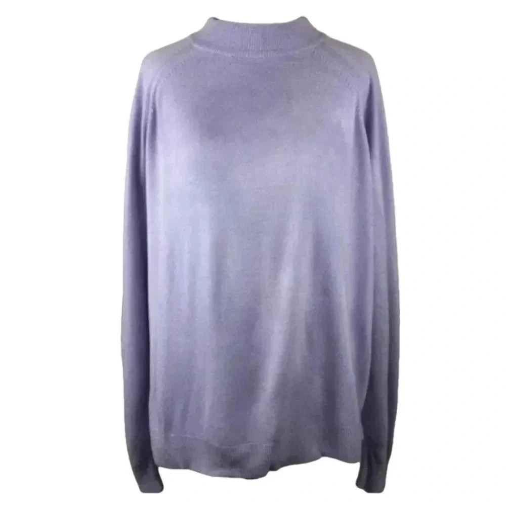 Appleseeds Sweater Size 1X Purple Mock Turtleneck Coastalgranny